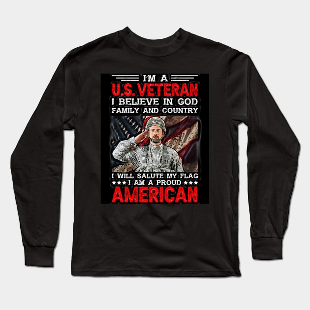 Black Panther Art - USA Army Tagline 9 Long Sleeve T-Shirt by The Black Panther